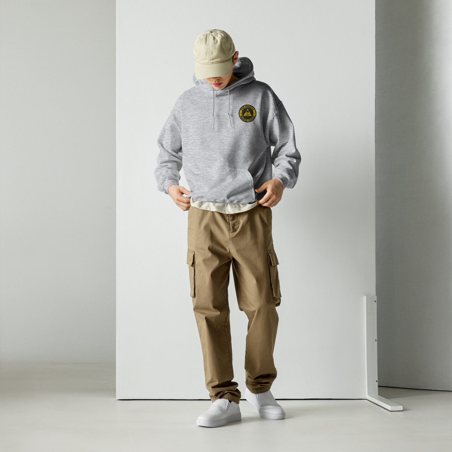 Brickwear Hoodie with Embroidered Patch